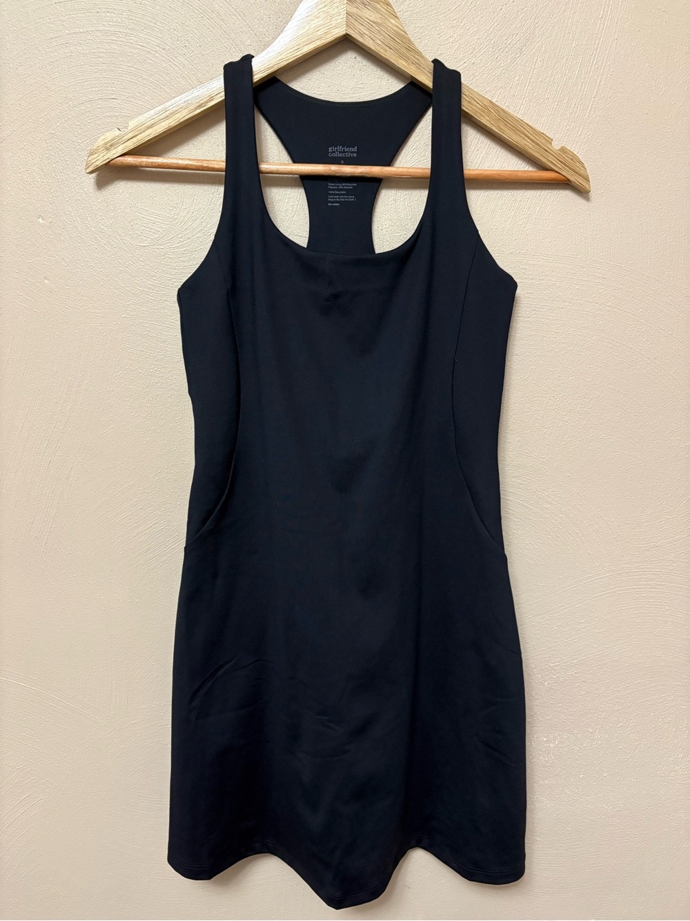 Girlfriend Collective Paloma Racerback Dress Black Size Small - Picture 4 of 8